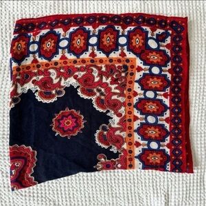 ASOS Oversized Scarf With Paisley And Border Print Design - Multi